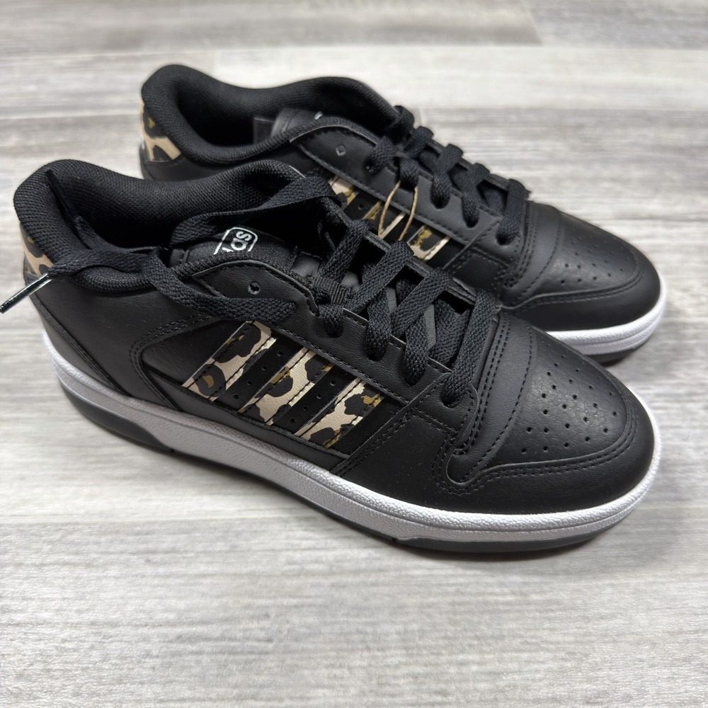 Adidas Break Start Low JR1478 Black Animal Print Low Top Womens 5.5 Sneakers New